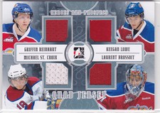 2011-12 ITG Heroes &amp; Prospects Quad Jersey G.Reinhart/Lowe/St.Croix/Brossoit /80
