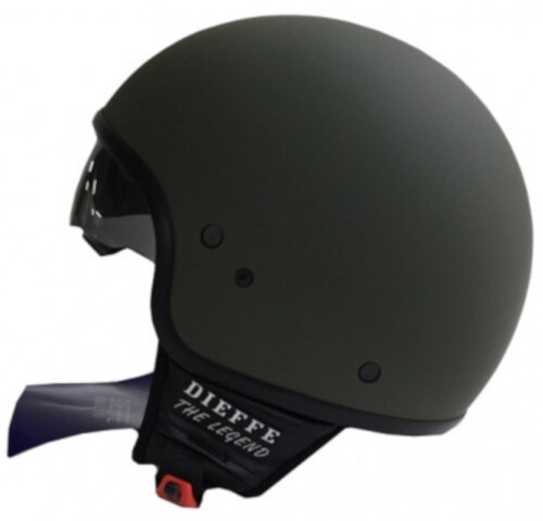 Casco demijet helmet helm capacete dieffe DF2400 VERDE MILITARE OPACO  taglia M | eBay