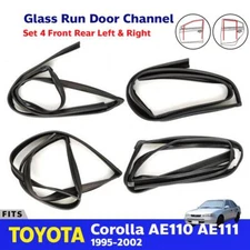Clearance Glass Run Door Channel Seal Set 4 Fit Toyota Corolla AE110 AE111 95-02
