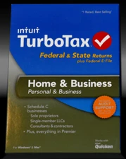 2013 TurboTax Home & Business federal e-file & state tax return for PC & Mac CD