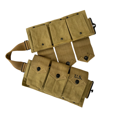 米軍　実物 WW2 BAR M1918 マガジンベルト　送料無料 第一次世界大戦 米軍M1918 BAR用マガジンベルト カーキ