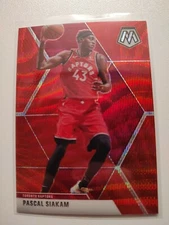 2019-20 Panini Mosaic Tmall Red Wave Prizm Pascal Siakam #19