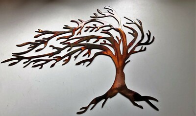 Windy Tree - Metal Wall Art - Copper 16'' x 11 3/4'' 