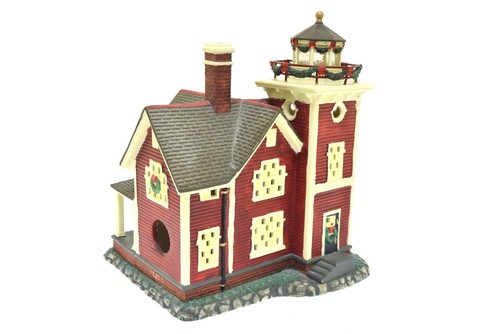 Harborside Village Porcelain Lighted House Lighthouse Connecticut - 第 3/3 張圖片