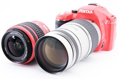 Pentax K-x Digital SLR Camera Red with 18-55mm Lens Kit Used From 