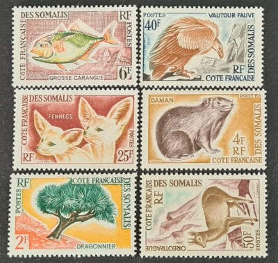 Stamps Somali Coast 1962 Fish Birds Mint Hinged 5590 Ebay