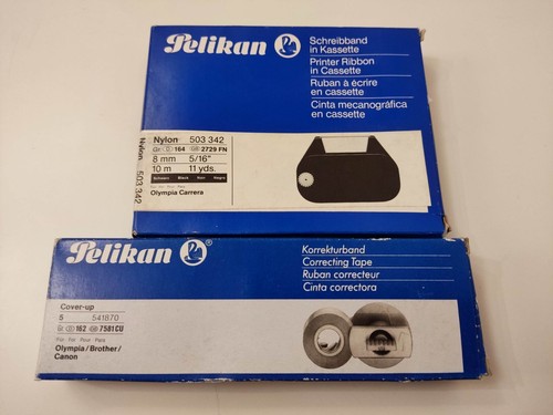 1x PELIKAN Farbband Nylon GR. 164n + 5x Cover-up für OLYMPIA ES60, Carrera, SI - Picture 2 of 2