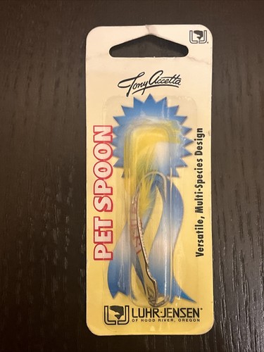 Luhr Jensen 4985-013-0013 Pet Spoon Yellow Feather Chrome NEW