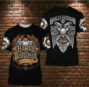 Motor de moto motocicleta Harley Davidson motivo Streetwear t-shirt camisa de poliéster