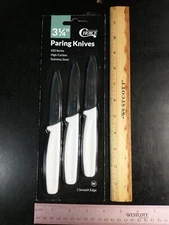 Choice 3 1/4" White Paring Knife 420 series 3 pack stainless steel NEW IN BOX