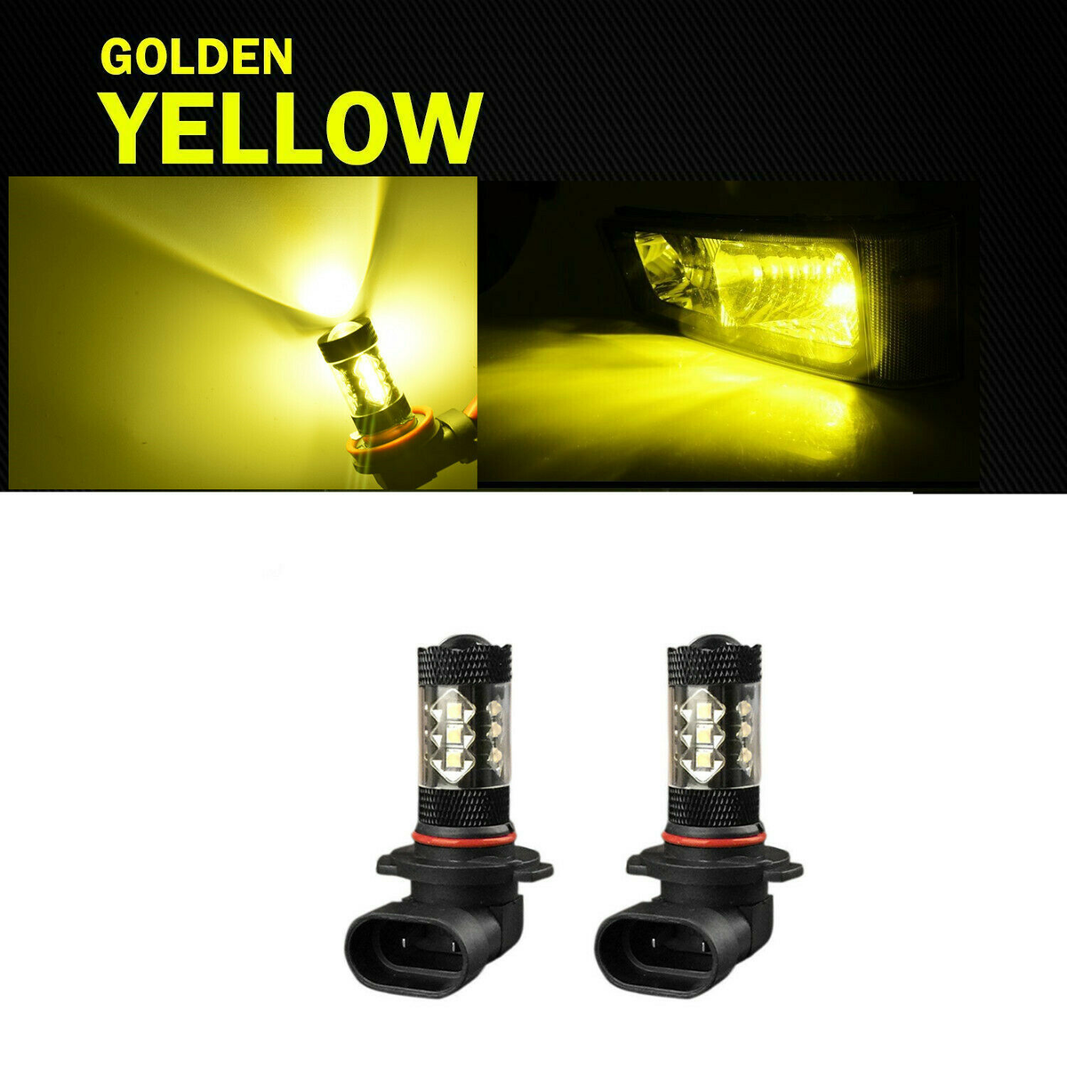 For Lexus LS460 2007-2012 Yellow 9145 H10 LED Fog Light Bulbs | eBay