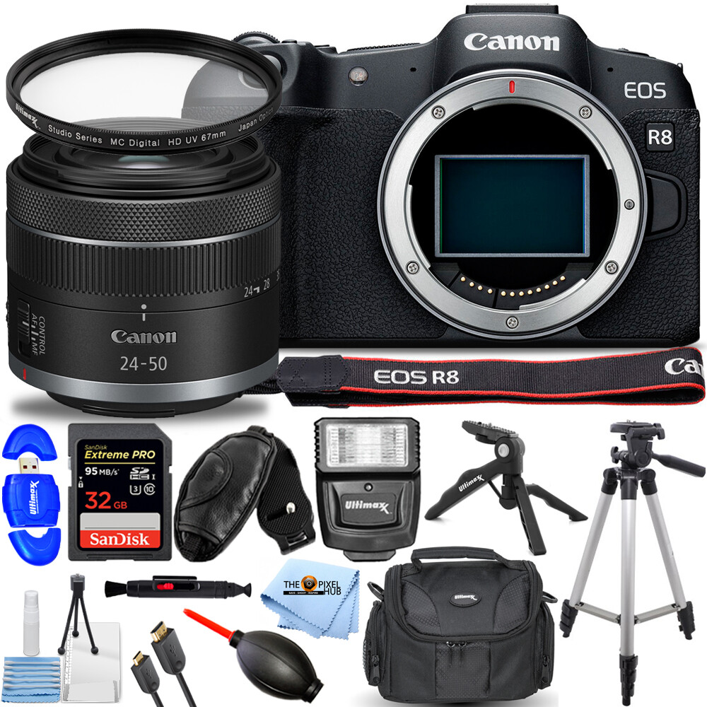 Canon EOS R8 Mirrorless Camera with RF 24-50mm IS STM Lens Canon EOS R8 Mirrorless Camera with RF 24-50mm IS STM Lens