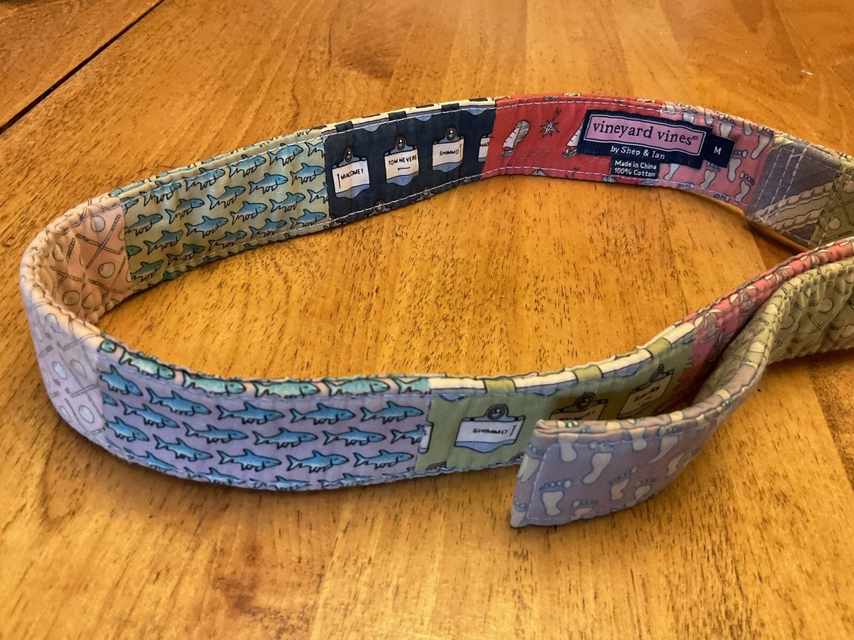[VINEYARDVINES] Soft fabric patterned belt size S Amazon.com: vineyard vines Men main image 3