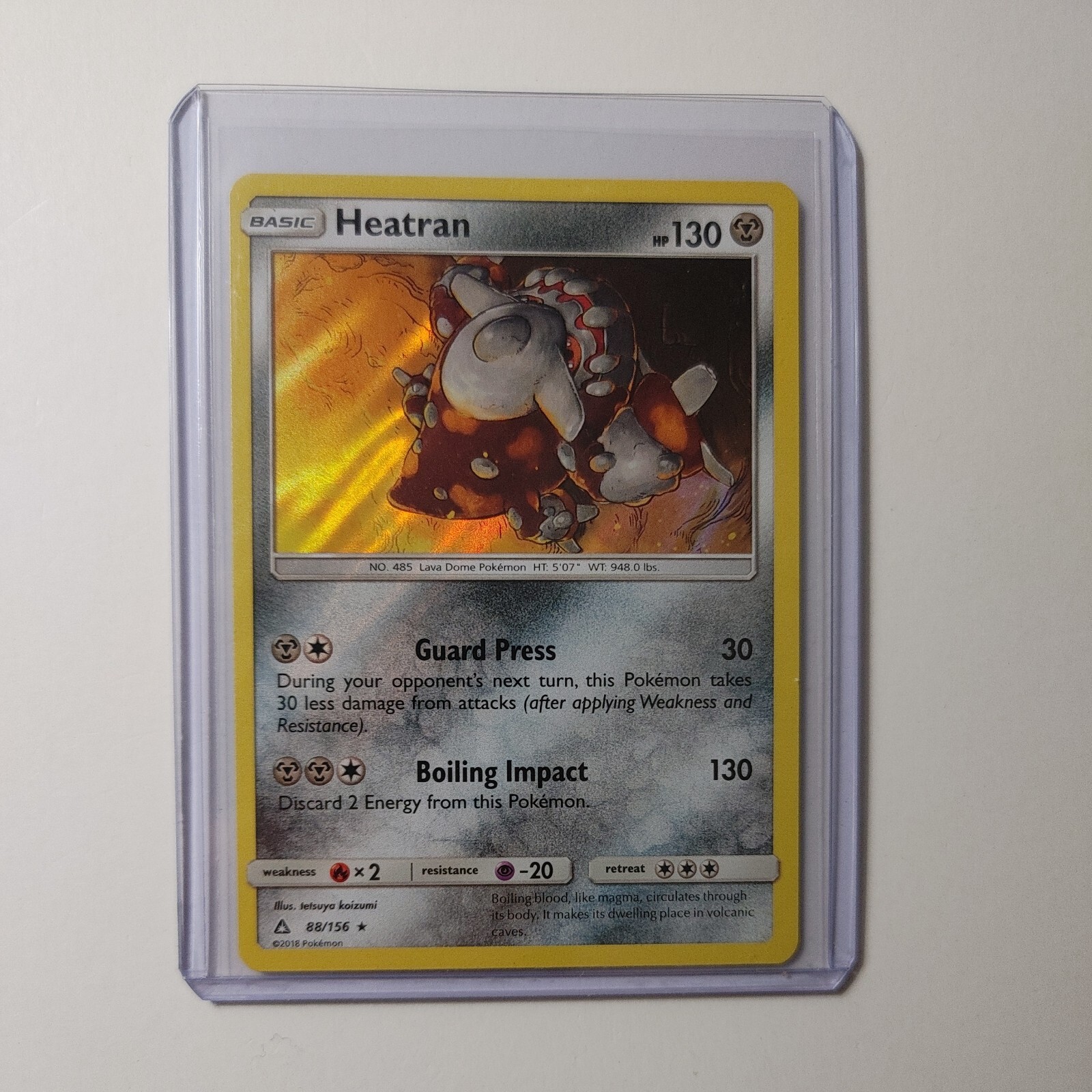 Heatran 88/156 Ultra Prism Holo Rare 2018 Pokémon Card NM