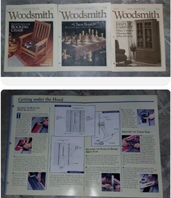 Woodsmith: Rocking Chair, Display Cabinet & Chess Board (3) + Bonus Tool Savvy