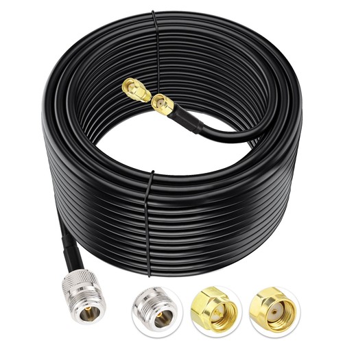 N Female to RP-SMA SMA Male Low Loss Cable 6m for Lora Surge Arrester Cables - Picture 2 of 10