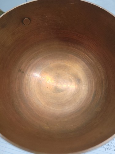 VINTAGE BAZAAR DE LA CUISINE NY/NY 6" SOLID COPPER POT BRASS HANDLE W/LID #5365 - Picture 17 of 23