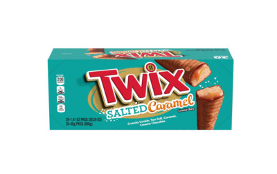 NEW!! TWIX Full Size Salted Caramel Chocolate Cookie Bars, 28.2Oz/20Ct