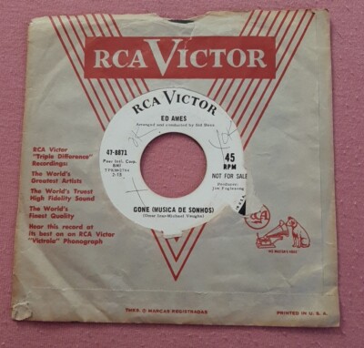 Ed Ames WLP promo 45 There's A Time For Everything / Gone RCA Victor 47-8871 vg