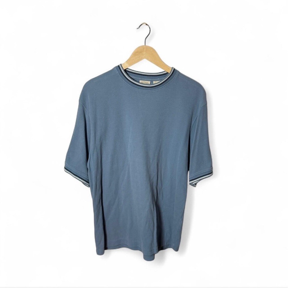 Y2K St Johns Bay Textured Knit Men's Tee - 90s Vintage Medium