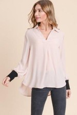 Cambria Knit Trimmer Blouse