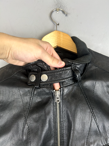 G-Star Raw Leather Jacket Bomber Biker Oldmoney Style Men's M Size - Picture 7 of 19
