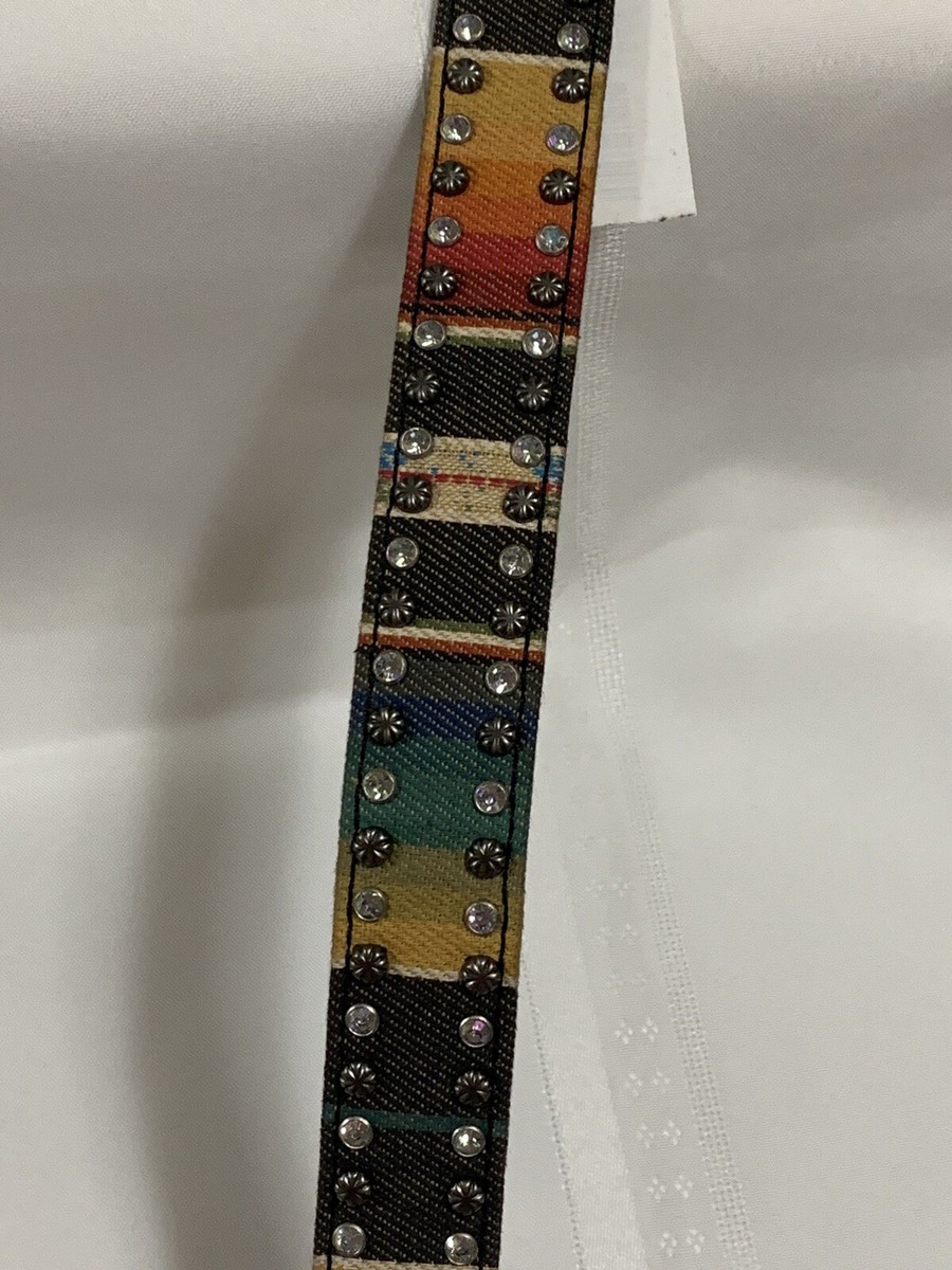 NWT Angel Ranch Western Belt Girls Serape With Rhinestones  display picture 1