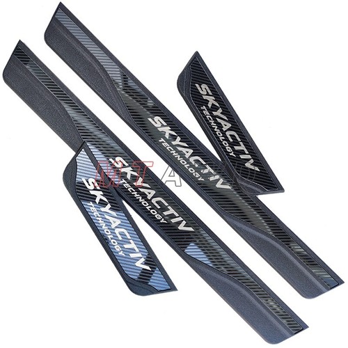 For Mazda 3 CX-5 CX-30 Accessory 2022 Carbon Car Door Sill Plate Protector Cover - Picture 6 of 6
