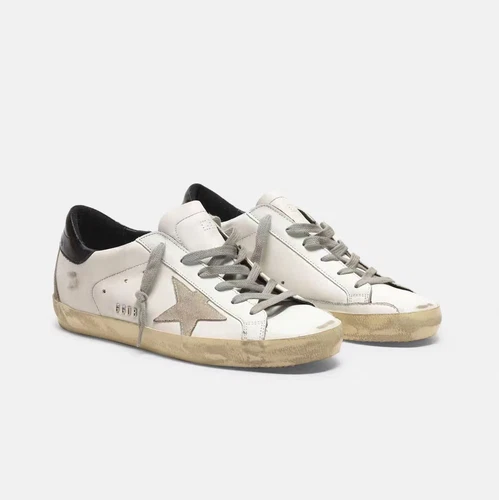GOLDEN GOOSE Gol Goose sneakers classiche super star nere coda grigia stella uomo donna