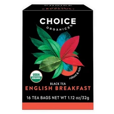 Choice Organics - Organic English Breakfast Tea (6 Pack) 16 Count (Pack of 6) 