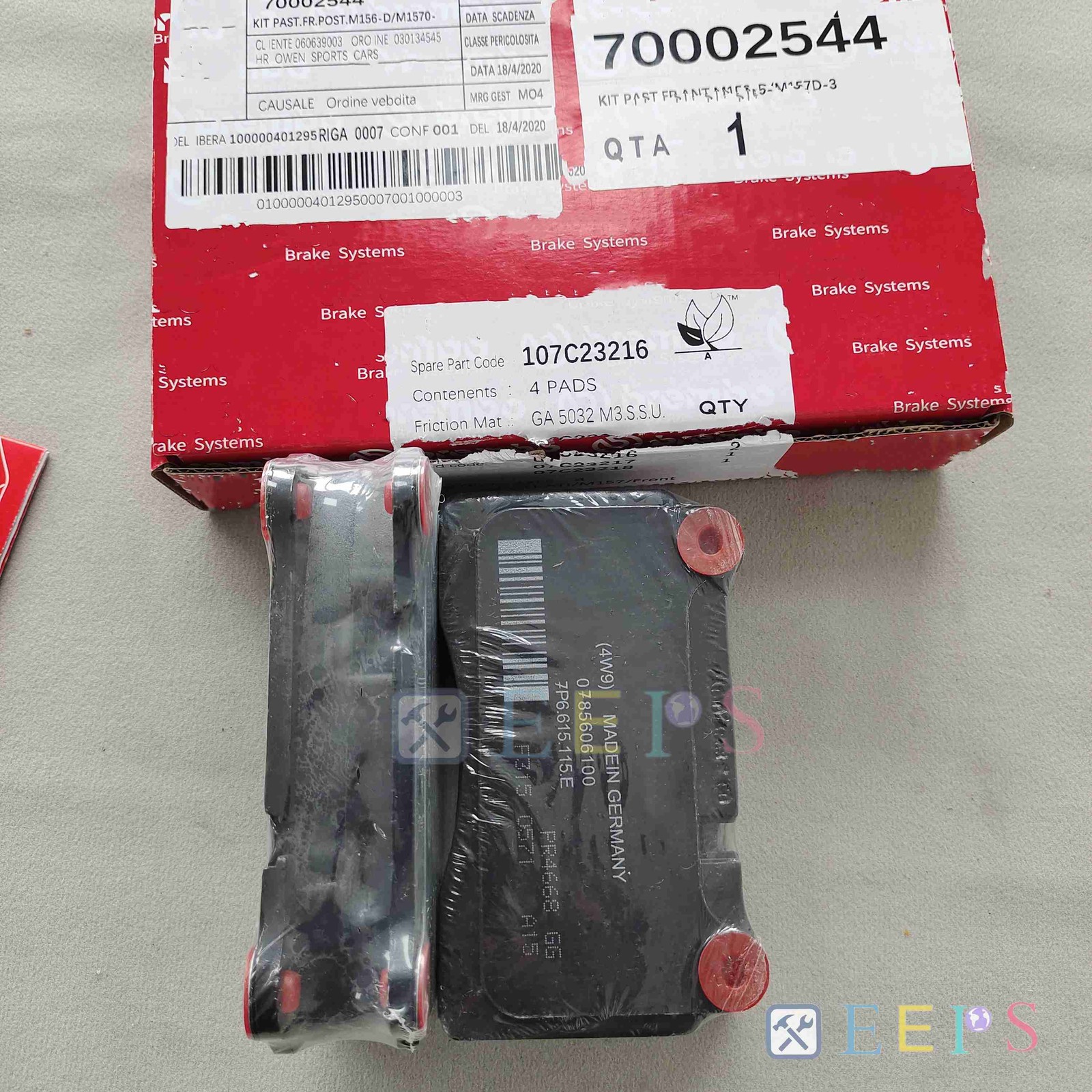 Rear Brake Pads Fit Ferrari 458 BREMBO 70002544
