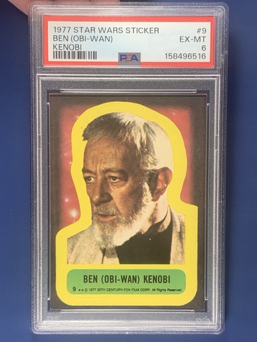 1977 Topps Star Wars Stickers #9 Ben (Obi-Wan) Kenobi — PSA 6