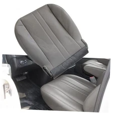  Driver or Passenger Side Bottom Replacement Leather Seat Cover Gray 