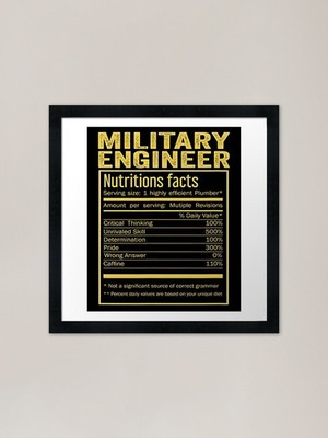 Cool Militäringenieur lustig nahrhaft gerahmtes Wandbild Poster Leinwanddruck Bild