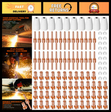 110PCS Plasma Cutter Consumables Set - Nozzles, Electrodes Tips for CUT-40/50,