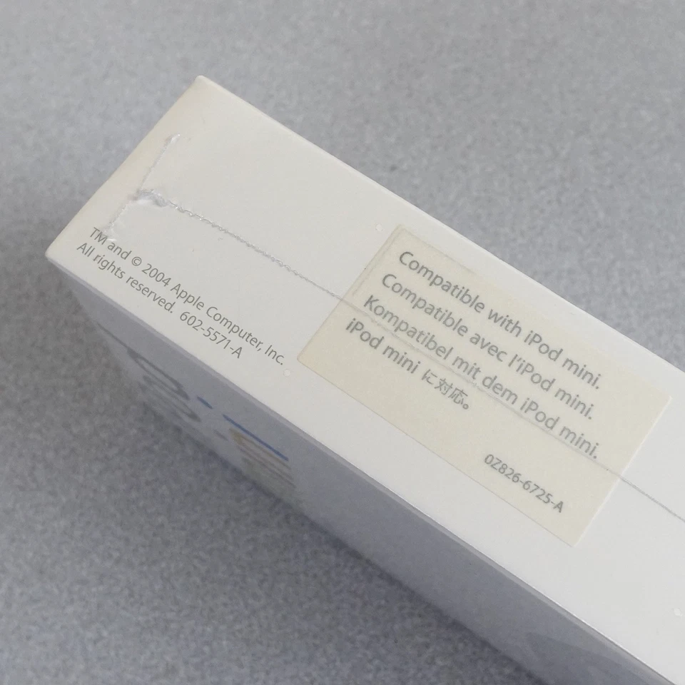 Apple iPod Mini Dock Antiguo Stock Genuino Raro 2004 Nuevo Sellado Mínimo Desgaste del Estante Foto 3 de 4