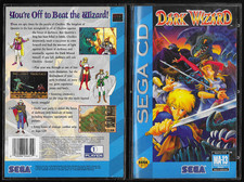 Dark Wizard (Sega CD, 1994) tested works. complete, case, manuel, disc