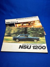 2x Original Prospekte NSU 1200 & Prinz 4 Broschüre Auto Oldtimer