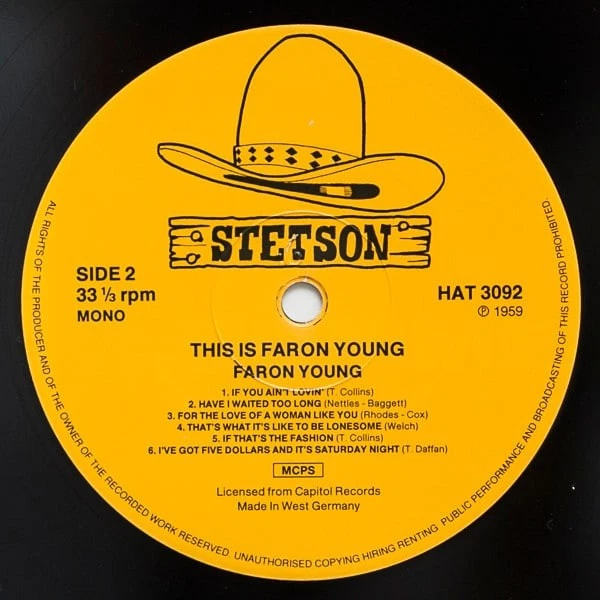 Faron Young - This Is Faron Young! Vinyl LP (LP Record, Mono) - Image 4 of 4