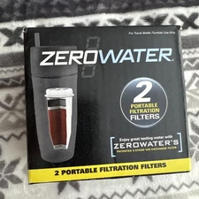 Zero Water 2 Pack Portable 5 Stage Filtration Travel Bottle Filters NEW 