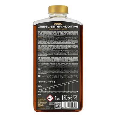 MANNOL Diesel Ester Additive 9930 Kraftstoffzusatz Diesel Zusatz 1 L Flasche