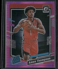 2023-24 Donruss Optic - Rated Rookie Amen Thompson #229 Pink Hyper Prizm RC