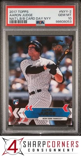 2017 TOPPS NATIONAL BASEBALL CARD DAY YANKEES #NYY-2 AARON JUDGE RC PSA 10