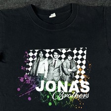 Vintage Jonas Brothers Shirt Men’s S Black The Burning Up Tour Graphic Tee 2009
