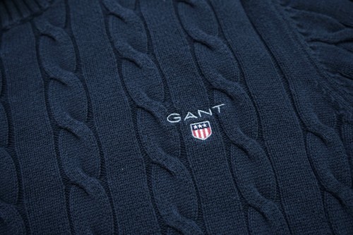 GANT Cable Knit Turtle Neck Jumper mens Sweater Pullover top size M Medium 80057 - Picture 5 of 8