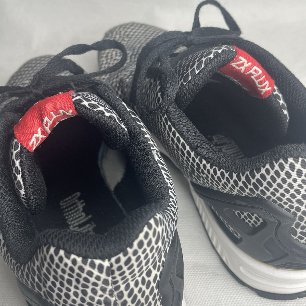 Adidas Torsion ZX Flux Running Shoes Womens Size 7 Black Snake