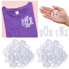 78 Pieces Iron on Letters Patches, Cursive Letters Monogram Alphabet Embroide...