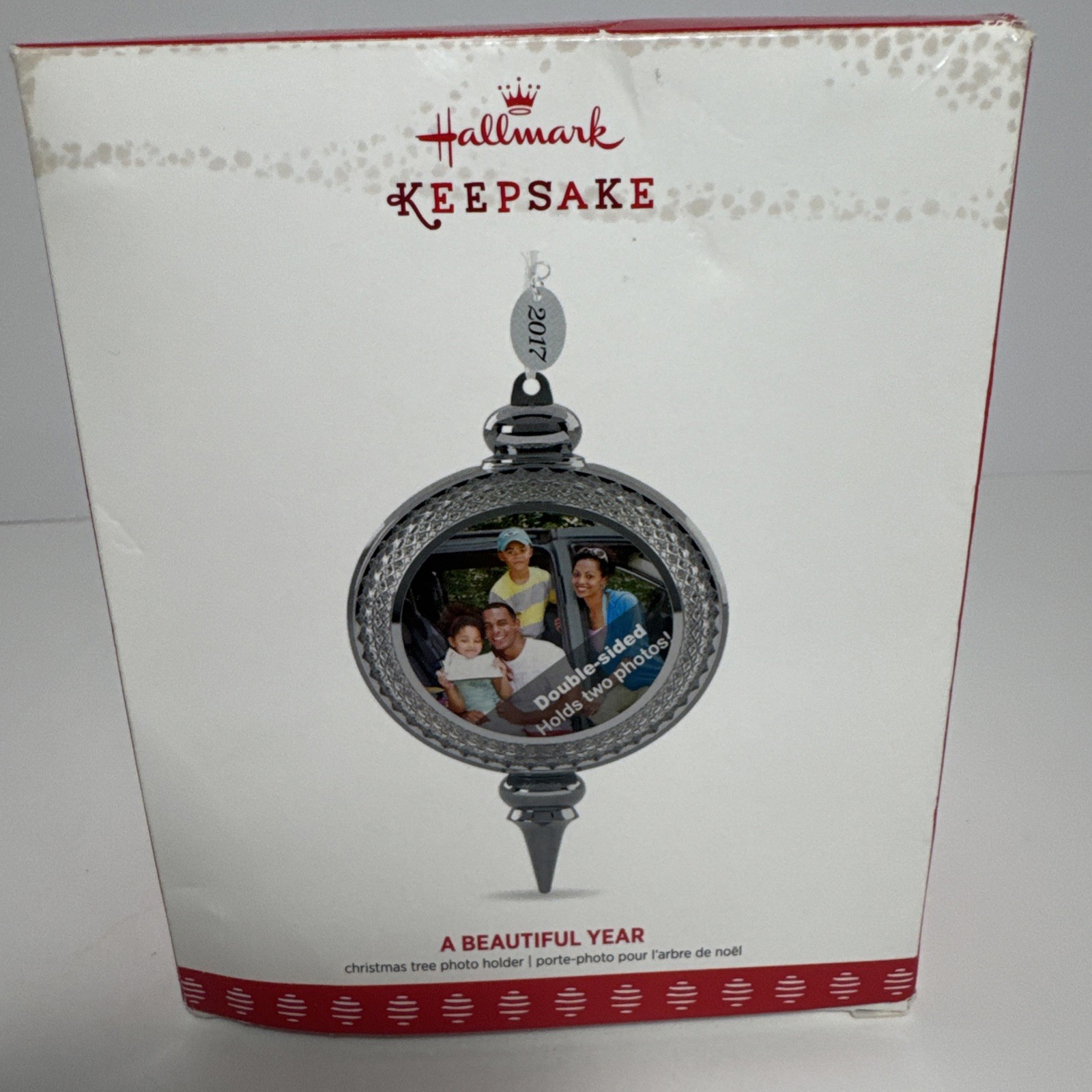 2017 Hallmark Keepsake A Beautiful Year 2-Sided Photo Ornament New