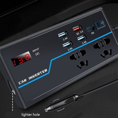 Versatile Car Inverter Cooling Car Inverter 12V/24V Power Laptops & Tool ABS