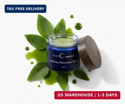 SSF Organics- Comfrey Topical Recovery Ointment- Advanced Healing for Skin, Join